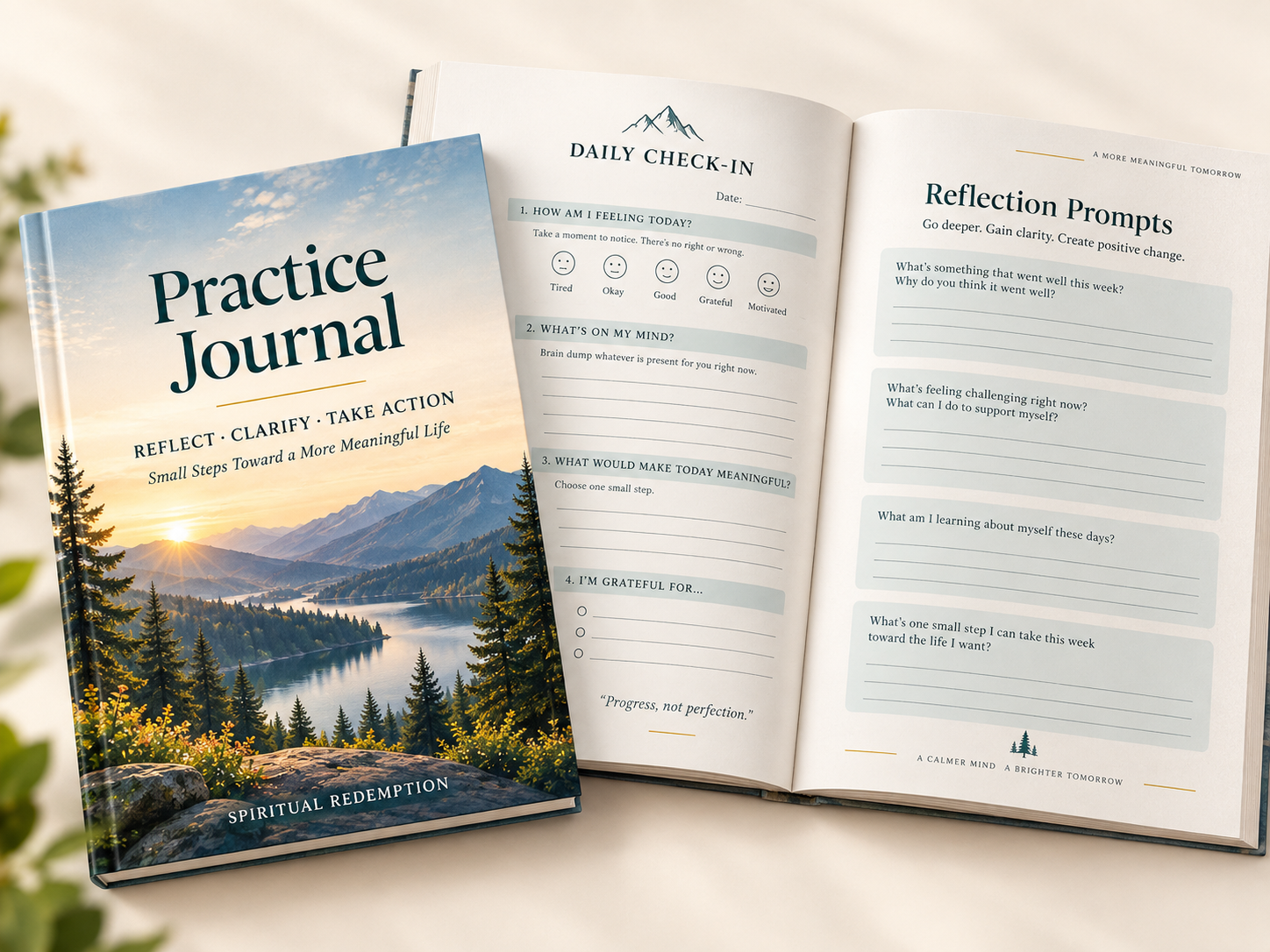 Practice Journal with daily check-in and reflection prompts